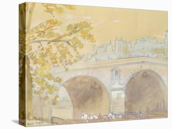 Pont Marie from Quai Des Celestins, 1926 (W/C on Paper)-Arthur Bowen Davies-Premier Image Canvas