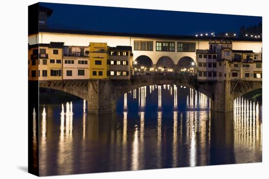 Ponte Vecchio at Night, Florence, Italy-David Clapp-Premier Image Canvas