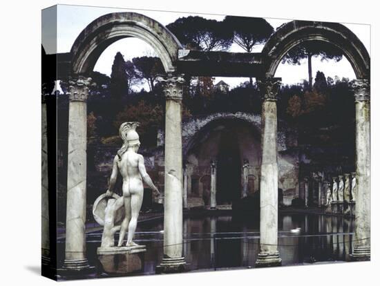 Pool Surrounded by Marble Statues and Graceful Arches in Gardens of Hadrian's Villa at Tivoli-Gjon Mili-Premier Image Canvas