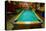 Pool table lit by electric lights in a restaurant and bar in Shoshone, CA near Death Valley Nati...-null-Premier Image Canvas
