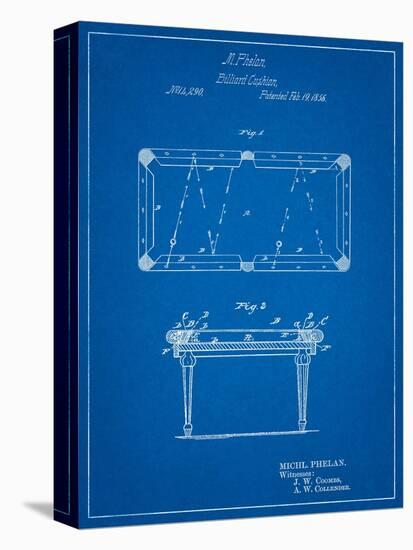 Pool Table Patent-Cole Borders-Stretched Canvas