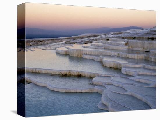 Pools at Sunset, Pamukkale, Unesco World Heritage Site, Anatolia, Turkey-Adam Woolfitt-Premier Image Canvas