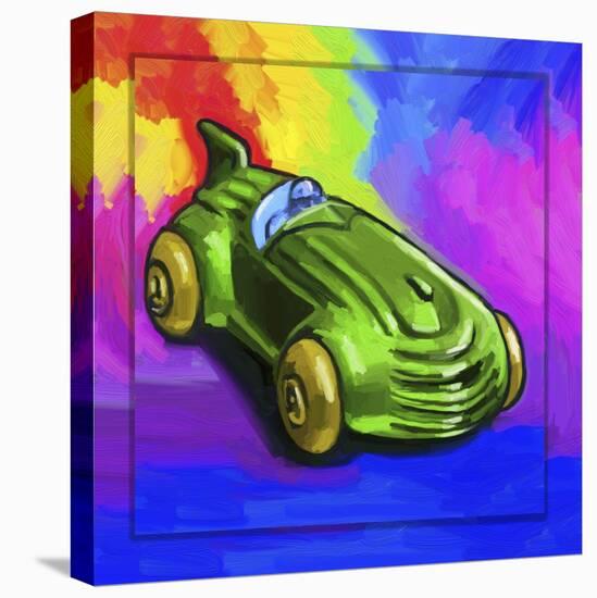 Pop-Art Deco Race Car Toy-Howie Green-Premier Image Canvas