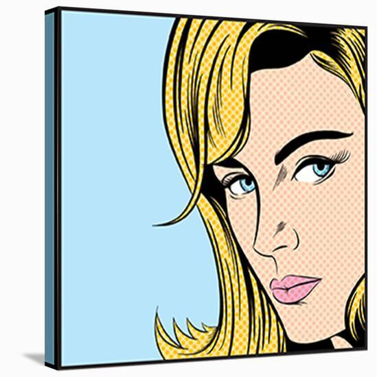 Pop Art Woman-null-Stretched Canvas