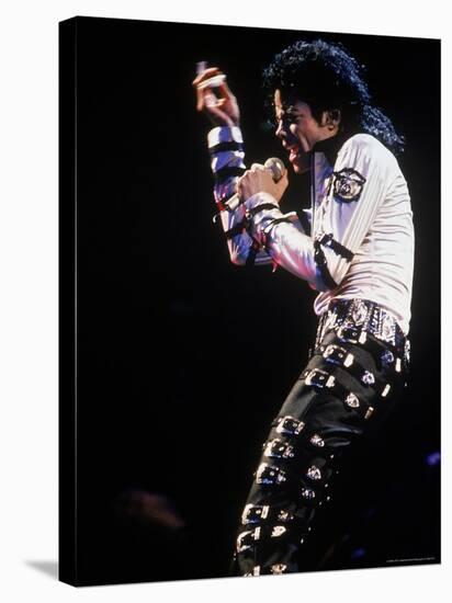 Pop Entertainer Michael Jackson Singing at Event-David Mcgough-Premier Image Canvas