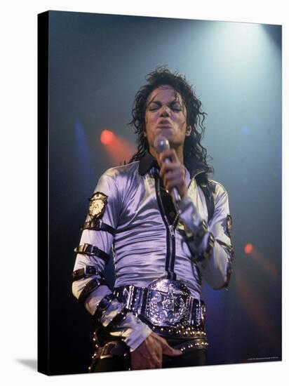 Pop Entertainer Michael Jackson Singing at Event-David Mcgough-Premier Image Canvas