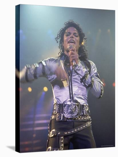 Pop Entertainer Michael Jackson Singing at Event-David Mcgough-Premier Image Canvas