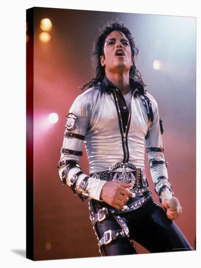 Pop Entertainer Michael Jackson Singing at Event-David Mcgough-Premier Image Canvas