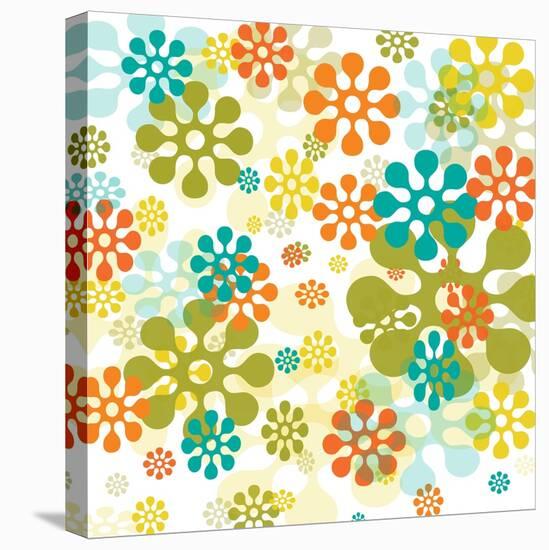 Pop Flowers-Jan Weiss-Stretched Canvas