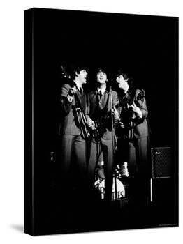 Pop Music Group the Beatles in Concert Paul McCartney, John Lennon, George Harrison-Ralph Morse-Premier Image Canvas