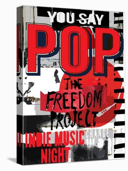 Pop Music, Poster Background Template. Vector Graphic Design.-emeget-Stretched Canvas
