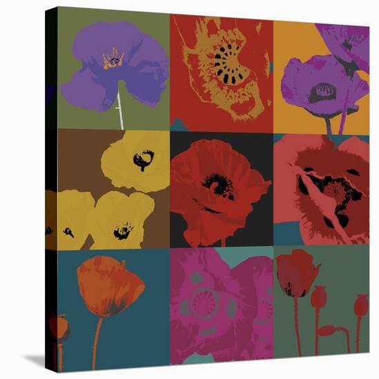 Pop Poppies-Don Li-Leger-Stretched Canvas