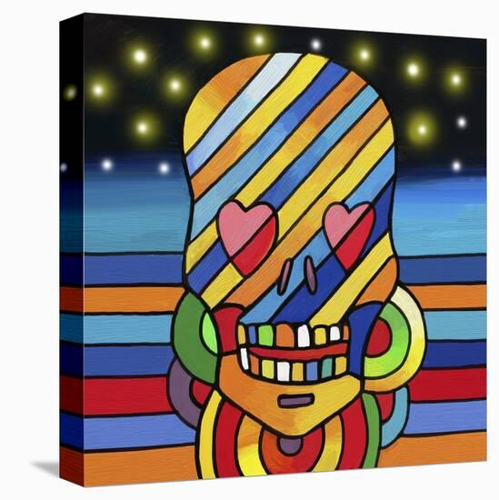 Pop Skull Stripes-Howie Green-Premier Image Canvas