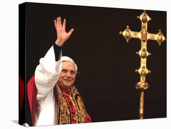 Pope Benedict XVI Waves to the Crowd-null-Premier Image Canvas