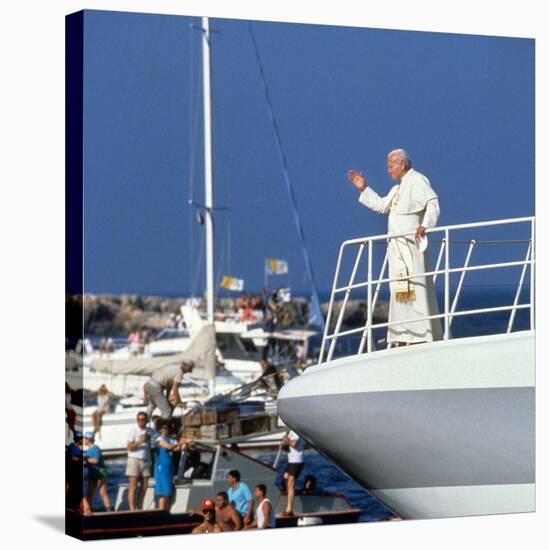 Pope John Paul II During Travel in USA in 1979-null-Stretched Canvas