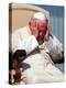 Pope John Paul II Holds His Head During the Weekly Open-Air General Audience-null-Premier Image Canvas