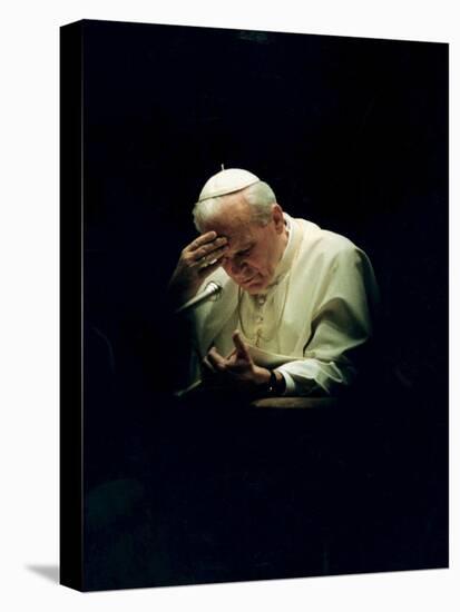 Pope John Paul II Reading a Prayer-null-Premier Image Canvas