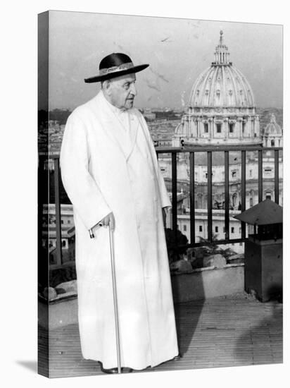 Pope John XXIII on the Terrace of a IX-Century Tower in the Vatican Gardens April 15, 1963-null-Premier Image Canvas