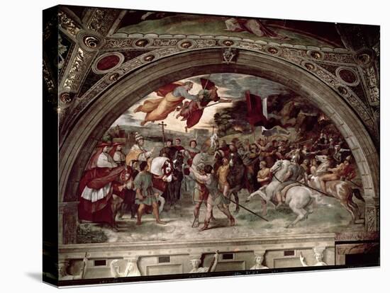 Pope Leo I (C.390-461) Repulsing Attila (C.406-453) 1511-14-Raphael-Premier Image Canvas