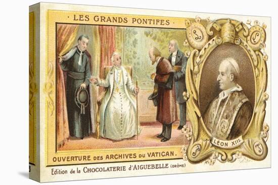 Pope Leo XIII Opening the Vatican Archives, 1881-null-Premier Image Canvas