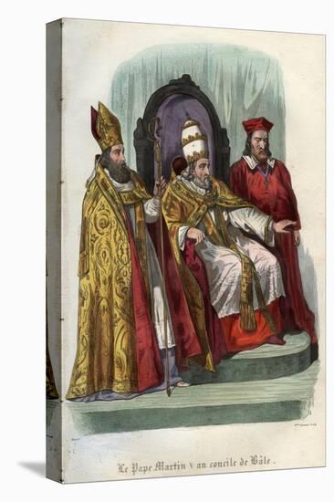 Pope Martin V at the Council of Basel 1431-Stefano Bianchetti-Premier Image Canvas