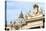 Pope's insignia on the Bernini's colonnade, Piazza San Pietro, Vatican City, Rome, Lazio, Italy-Nico Tondini-Premier Image Canvas