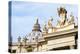 Pope's insignia on the Bernini's colonnade, Piazza San Pietro, Vatican City, Rome, Lazio, Italy-Nico Tondini-Premier Image Canvas