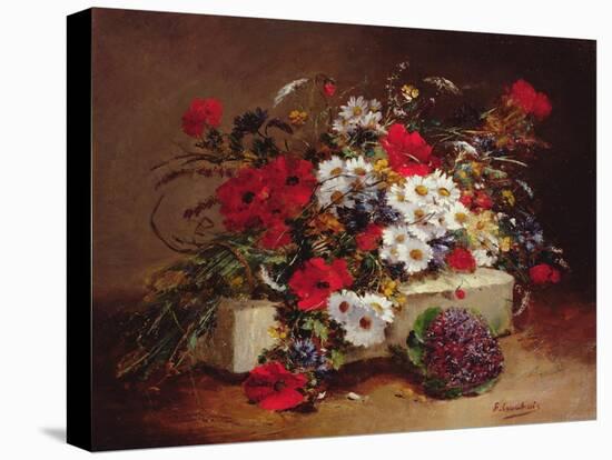 Poppies and Daisies-Eugene Henri Cauchois-Premier Image Canvas