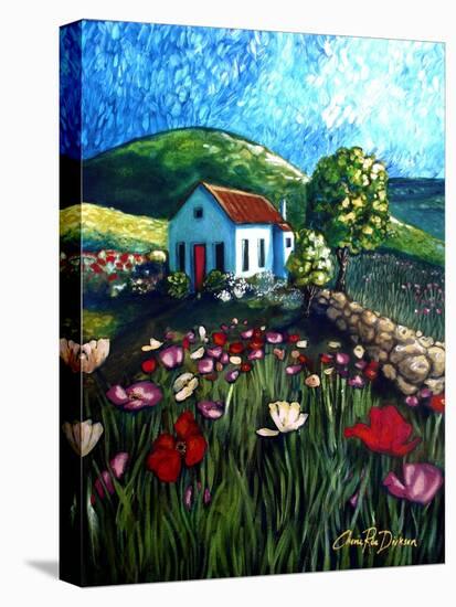 Poppy Field Cottage-Cherie Roe Dirksen-Premier Image Canvas