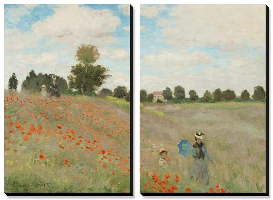Poppy Field, Near Argenteuil, c.1873-Claude Monet-Stretched Canvas