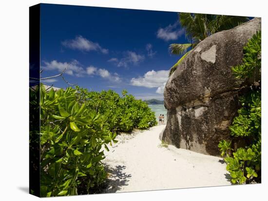 Popular Anse Source D'Agent White Sand Beach, Island of La Digue, Seychelles-Cindy Miller Hopkins-Premier Image Canvas