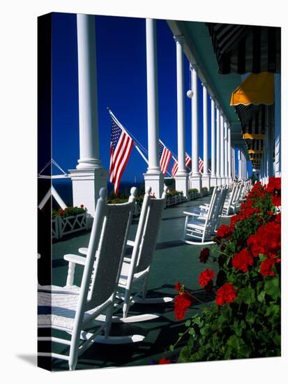 Porch of the Grand Hotel, Mackinac Island, Michigan, USA-null-Premier Image Canvas