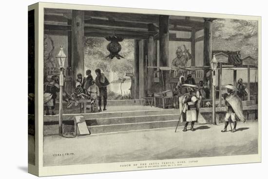 Porch of the Ikuta Temple, Kobe, Japan-Charles Edwin Fripp-Premier Image Canvas