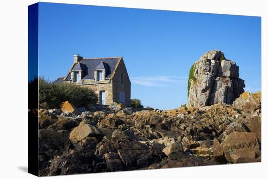 Pors Hir Harbour, Cote De Granit Rose, Cotes D'Armor, Brittany, France, Europe-Tuul-Premier Image Canvas