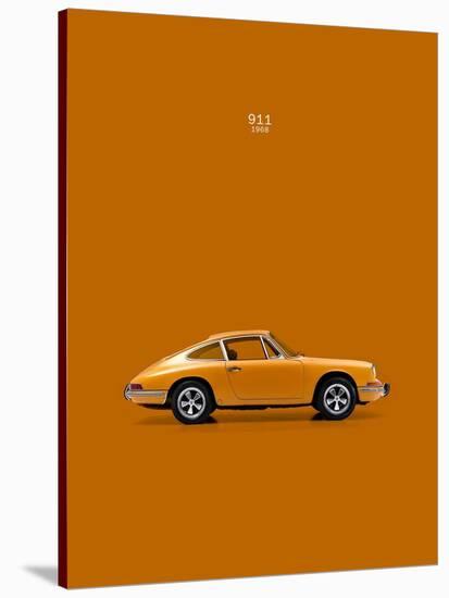 Porsche 911 1968 Orange-Mark Rogan-Stretched Canvas