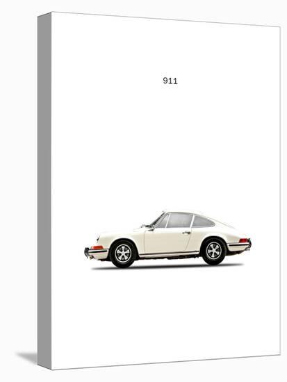 Porsche 911E 1968 White-Mark Rogan-Stretched Canvas