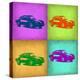 Porsche Pop Art 1-NaxArt-Stretched Canvas