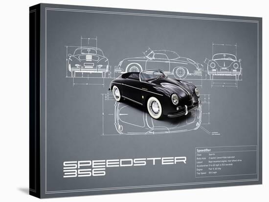 Porsche Speedster 1959 White-Mark Rogan-Stretched Canvas