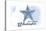 Port Angeles, Washington - Starfish - Blue - Coastal Icon-Lantern Press-Stretched Canvas