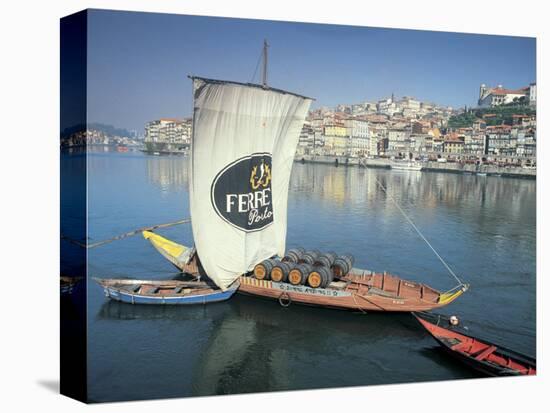 Port Carrying Barcos, Porto, Portugal-Peter Adams-Premier Image Canvas
