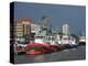 Port of Hamburg on the Elbe River, Hamburg, Germany, Europe-Christian Kober-Premier Image Canvas