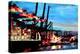 Port of Hamburg with Container Ship-Markus Bleichner-Stretched Canvas
