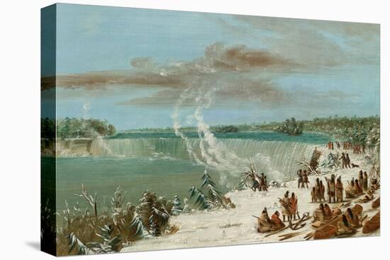 Portage around the Falls of Niagara at Table Rock, 1847- 48-George Catlin-Premier Image Canvas