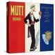 Porterville, California, Mutt Brand Citrus Label-Lantern Press-Stretched Canvas