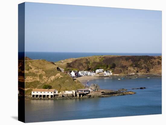 Porth Dinllaen Village of White Cottages, Lleyn Peninsula, Morfa Nefyn, Gwynedd, North Wales, UK-Pearl Bucknall-Premier Image Canvas