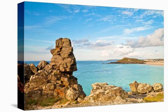 Porthmeor Beach, the Island, St. Ives, Cornwall, England, United Kingdom, Europe-Kav Dadfar-Premier Image Canvas