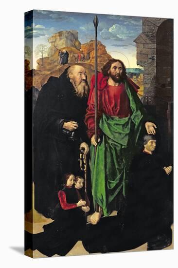 Portinari Altarpiece, St. Thomas and St. Anthony with Tommaso Portinari and Two Sons, c.1479-Hugo van der Goes-Premier Image Canvas