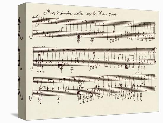 Portion of the Manuscript of Beethoven's a Flat Major Sonata, Opus 26-Ludwig Van Beethoven-Premier Image Canvas