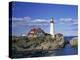 Portland Head Lighthouse on Rocky Coast at Cape Elizabeth, Maine, New England, USA-Rainford Roy-Premier Image Canvas
