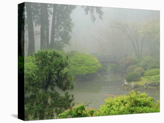 Portland Japanese Garden Fogged In: Portland, Oregon United States of America, USA-Michel Hersen-Premier Image Canvas